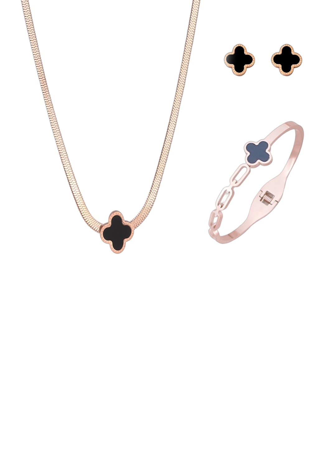 

MYKI Rose Gold Plated CZ Jewellery Set