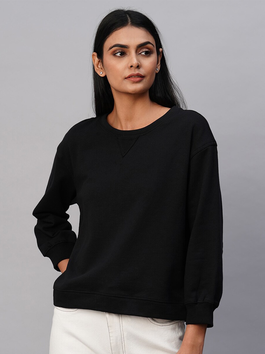 

Chemistry Drop Shoulder Sleeves Top, Black