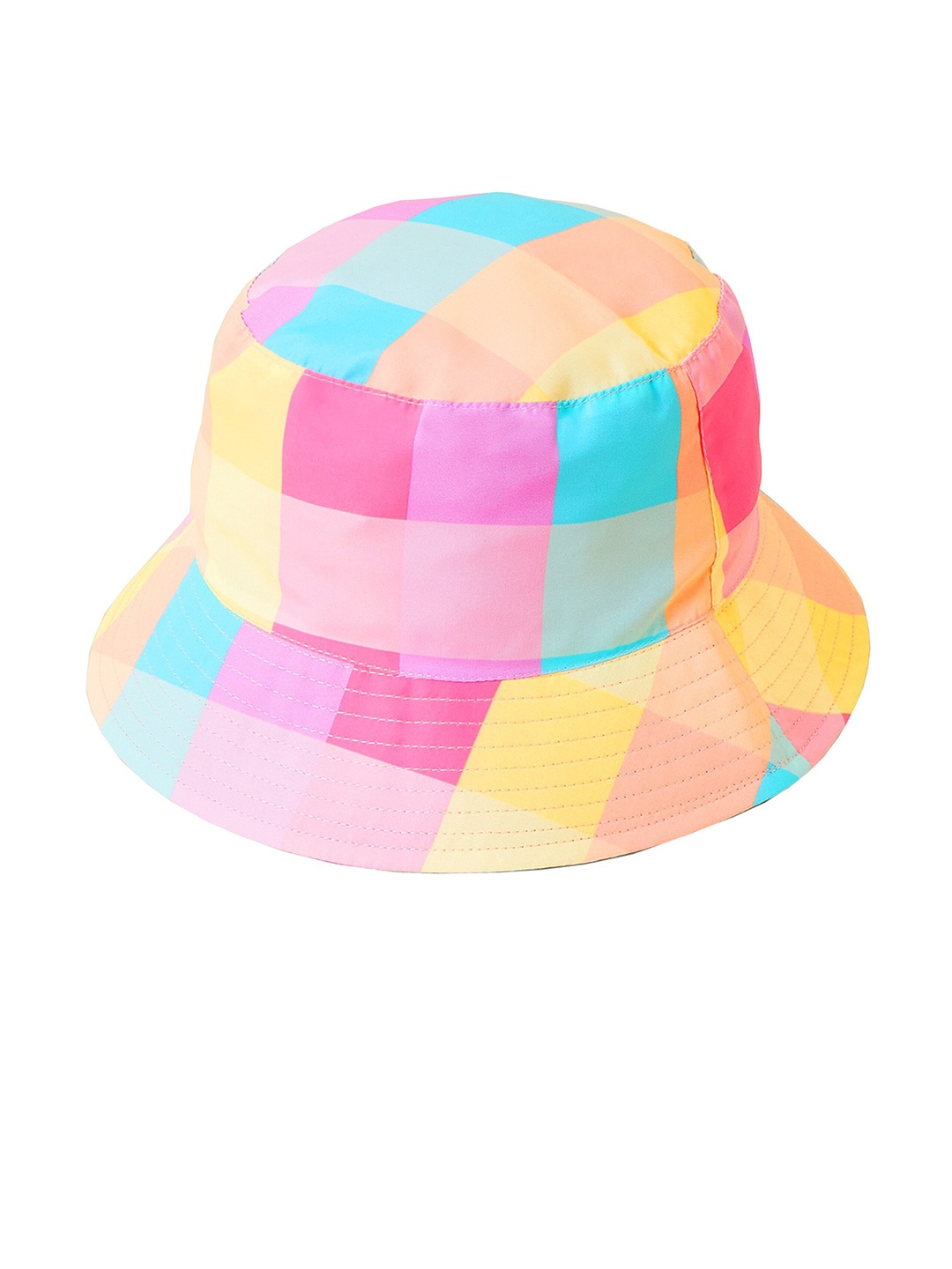 

Accessorize Girls Checked Bocket Hat, Pink