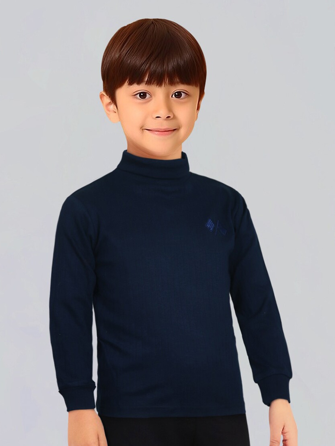 

Toonyport Boys High Neck Cotton Pullover, Navy blue