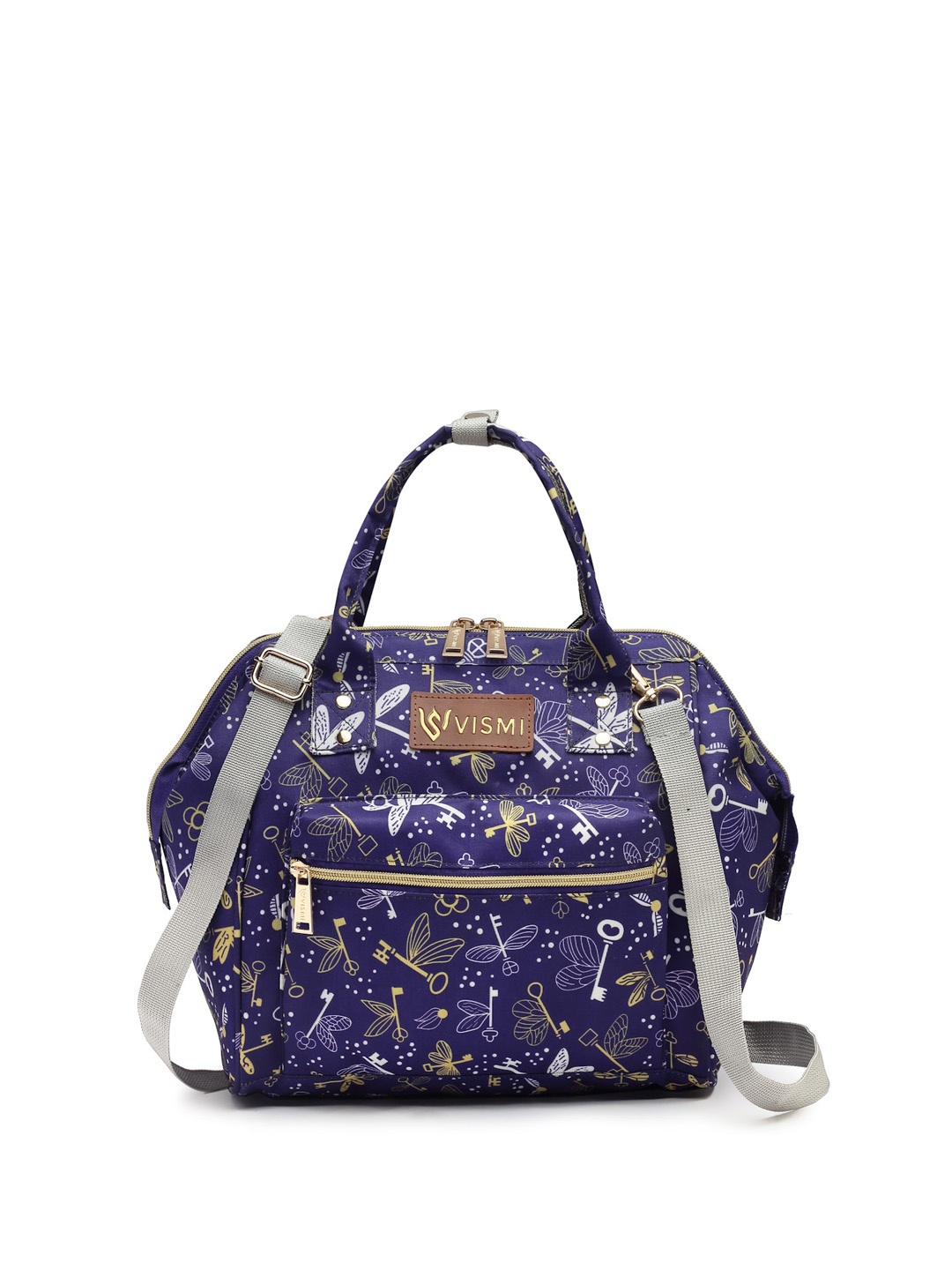 

VISMIINTREND Printed Small Kids Convertible Diaper Bag for Mother, Blue
