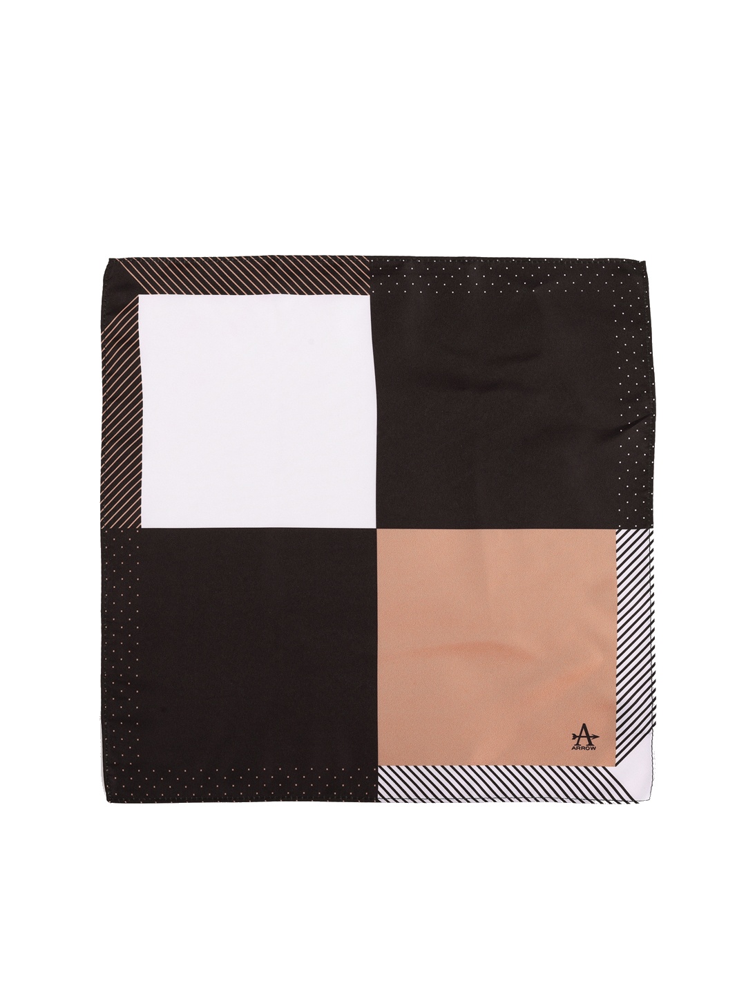 

Arrow Men Colourblocked Twill Pocket Square, White