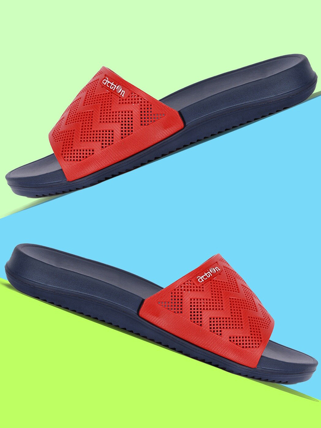 

Action Plus Women Textured Sliders, Navy blue