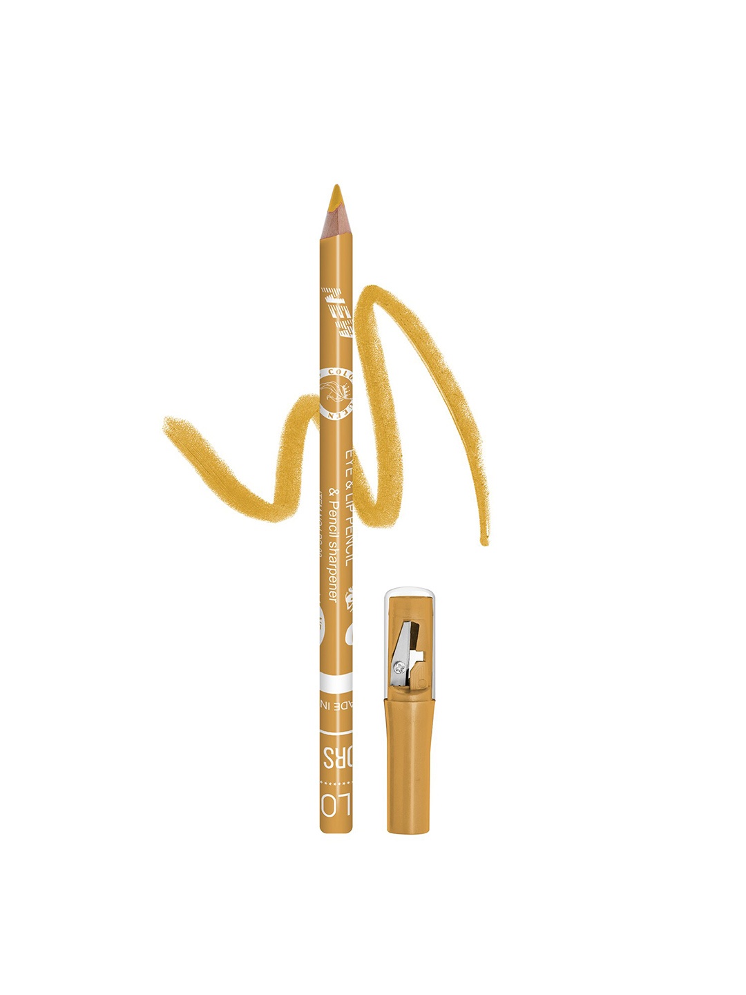 

Colors Queen Professional Eye & Lip Liner Pencil With Sharpener - 0.3g - Golden 03, Gold