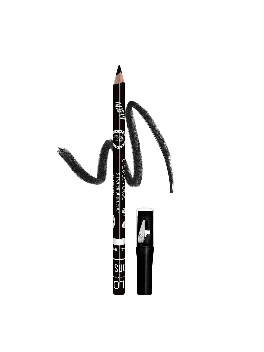 

Colors Queen Long Lasting Eye & Lip Liner Pencil With Sharpener - Black 01