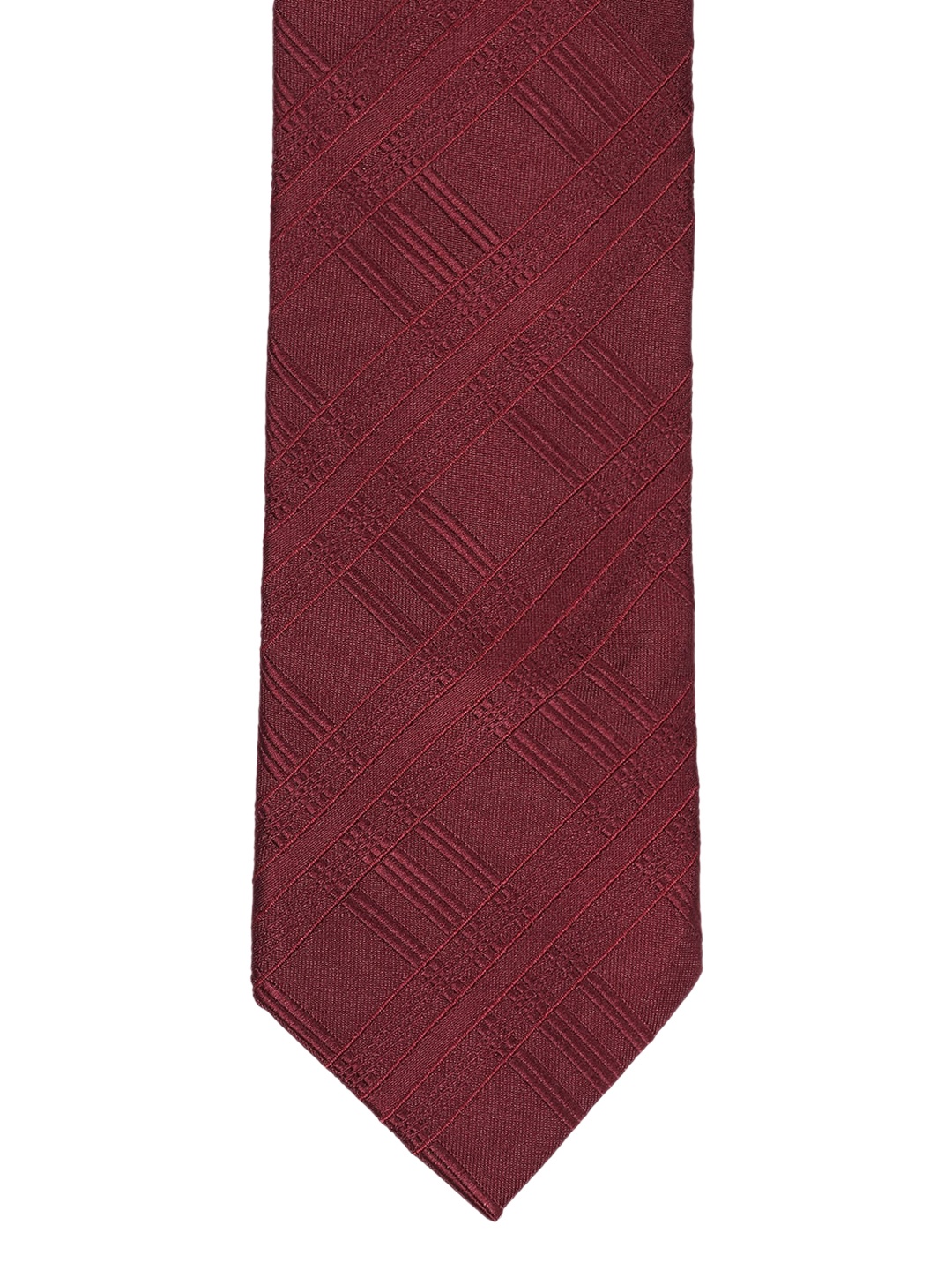 

Arrow Men Printed Tie Pocket Square & Cufflinks, Maroon