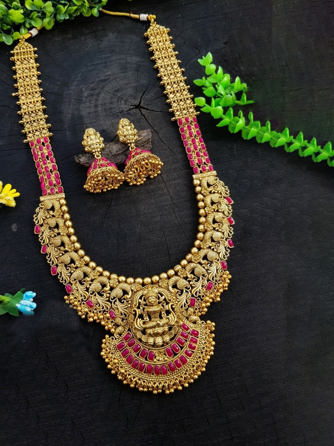 

GRIIHAM Gold-Plated CZ Studded Necklace & Earrings