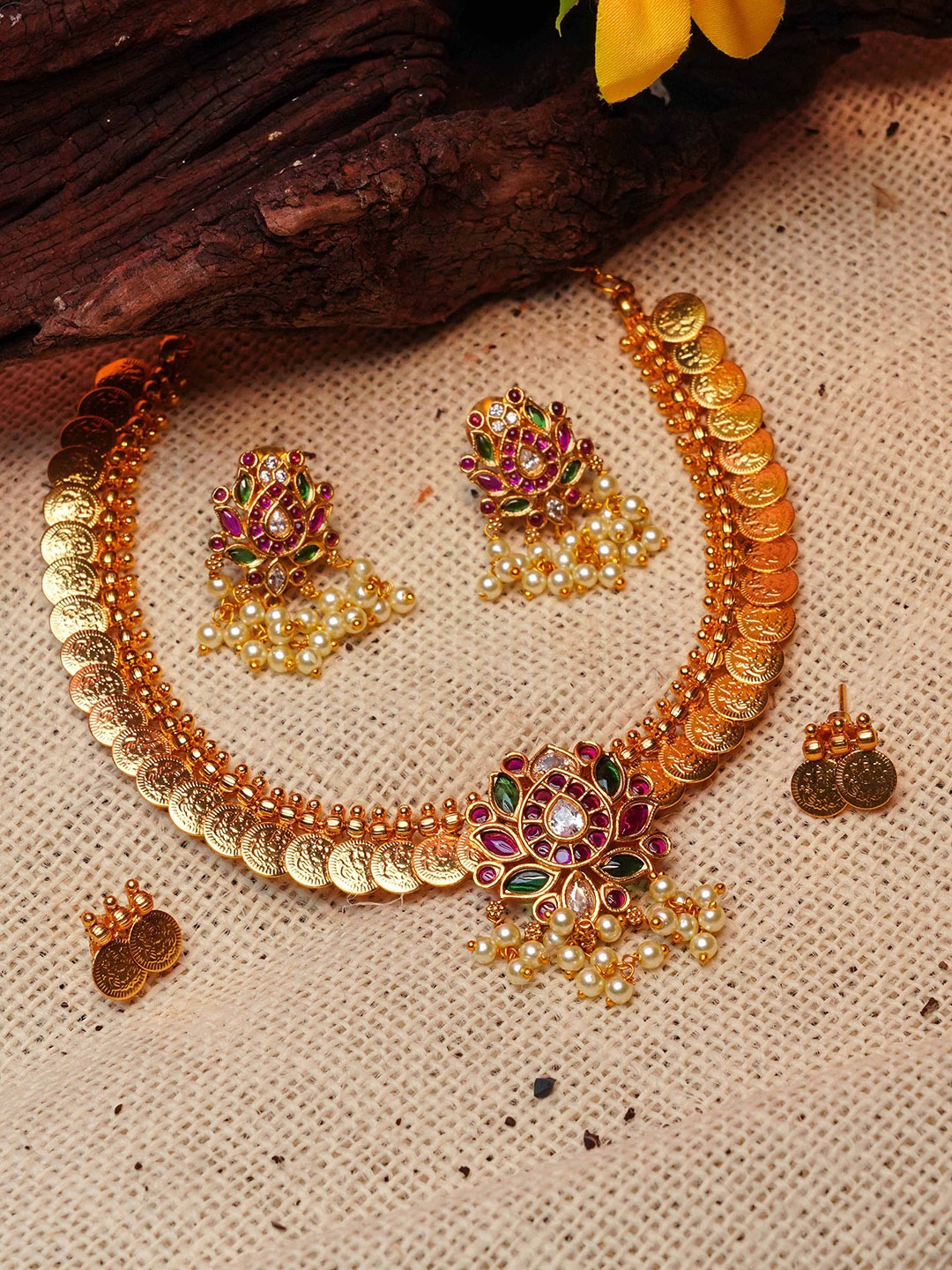 

GRIIHAM Gold-plated Cubic Zirconia-Studded Jewellery Set