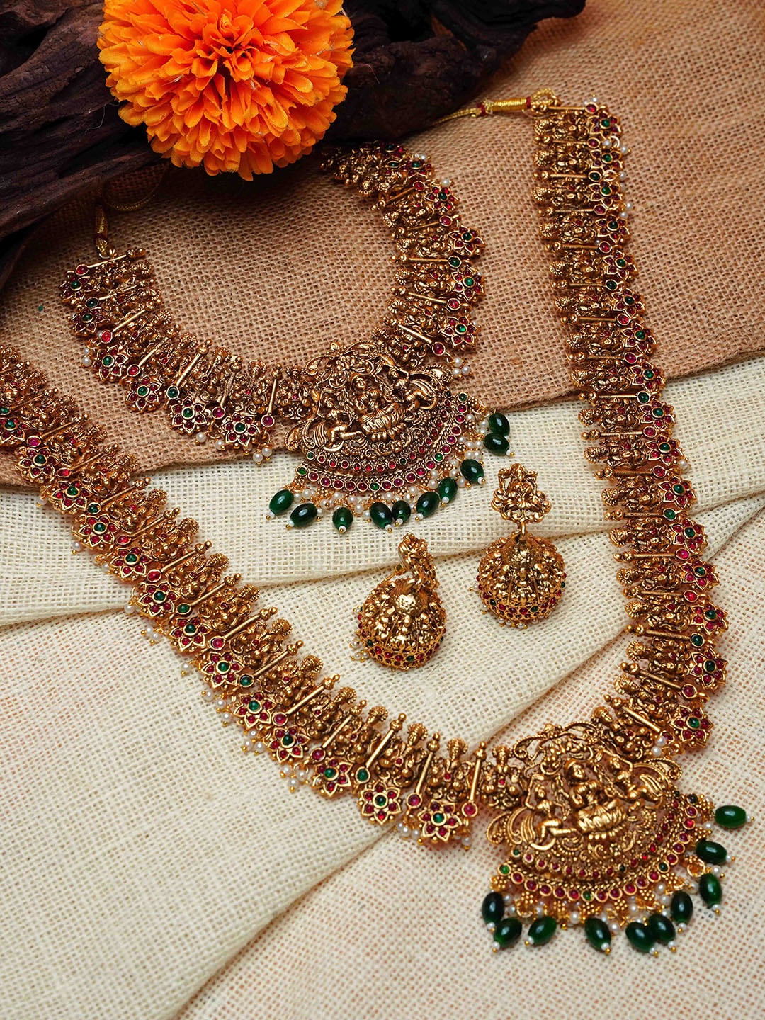 

GRIIHAM Gold-Plated CZ Studded Jewellery Set