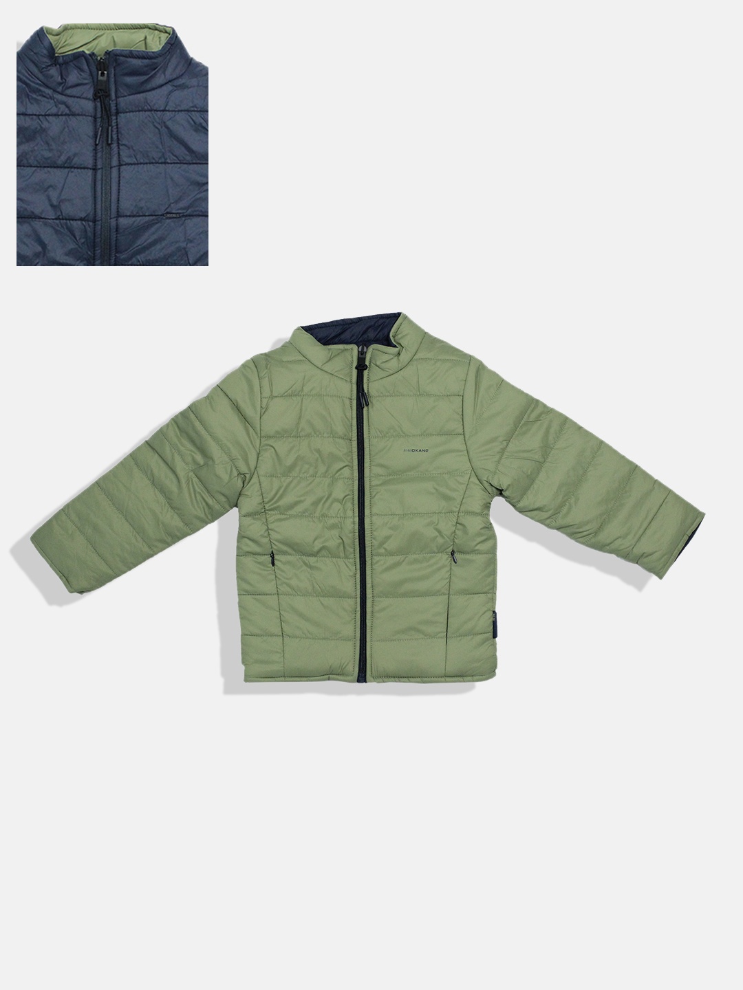 

Okane Boys Reversible Hooded Padded Jacket, Olive