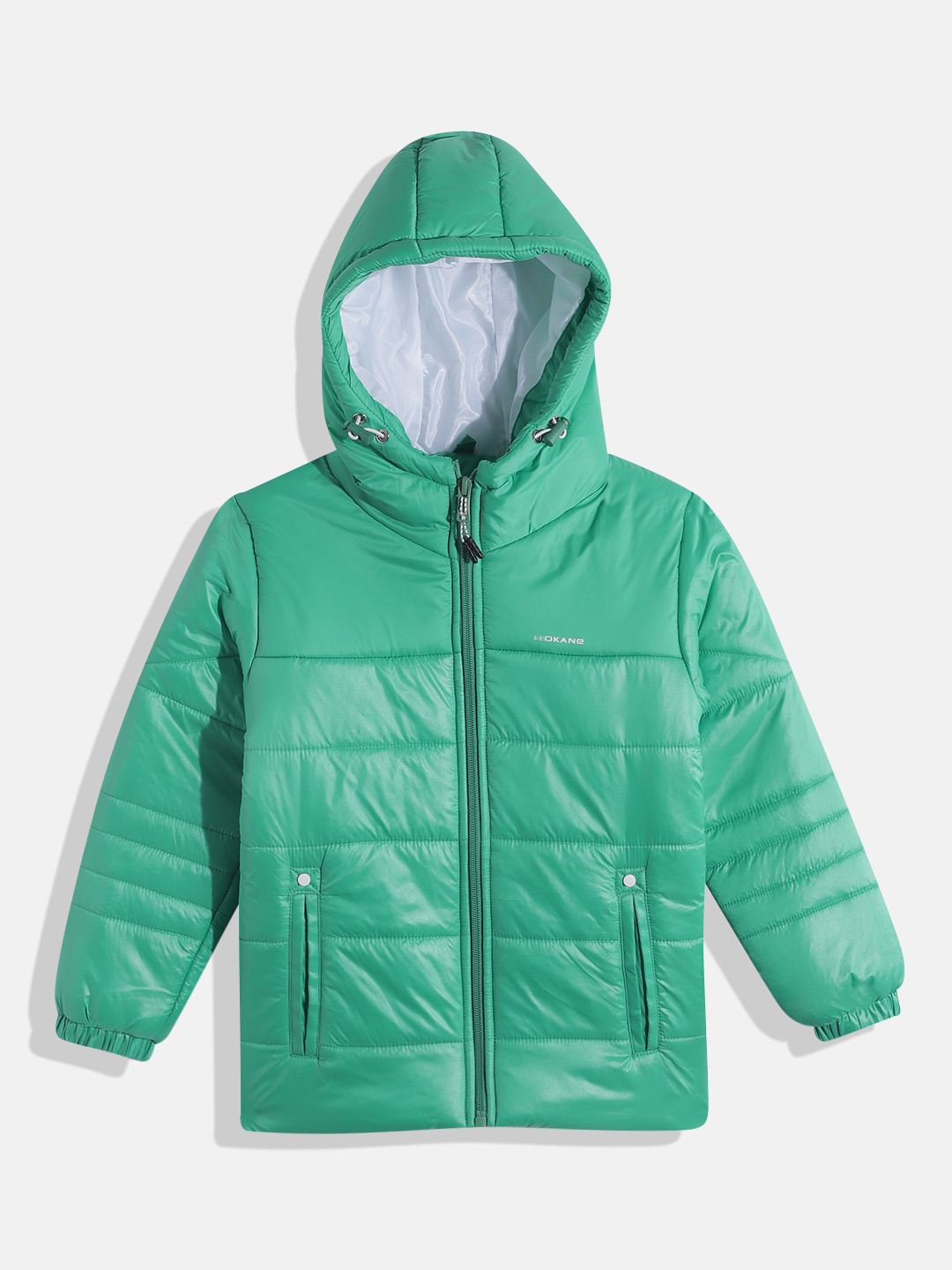 

Okane Boys Hooded Parka Jacket, Green