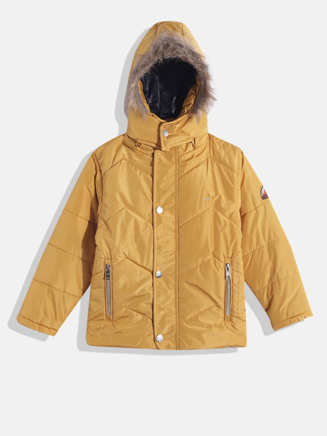 

Okane Boys Hooded Parka Jacket, Mustard