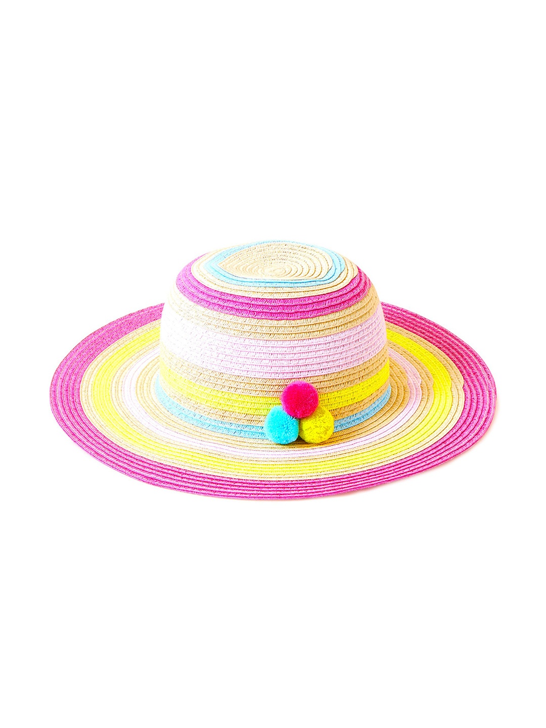 

Accessorize Girls Striped Cotton Sun Hat, Pink