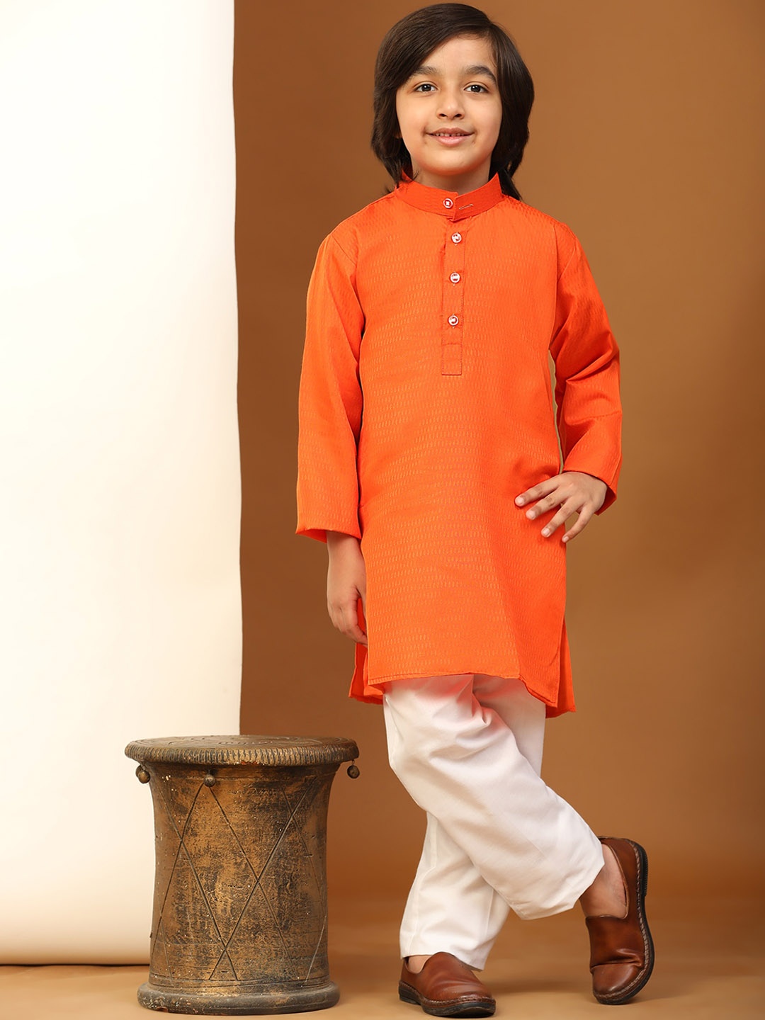 

Pro-Ethic STYLE DEVELOPER Boys Regular Cotton Kurta With Pyjamas, Orange