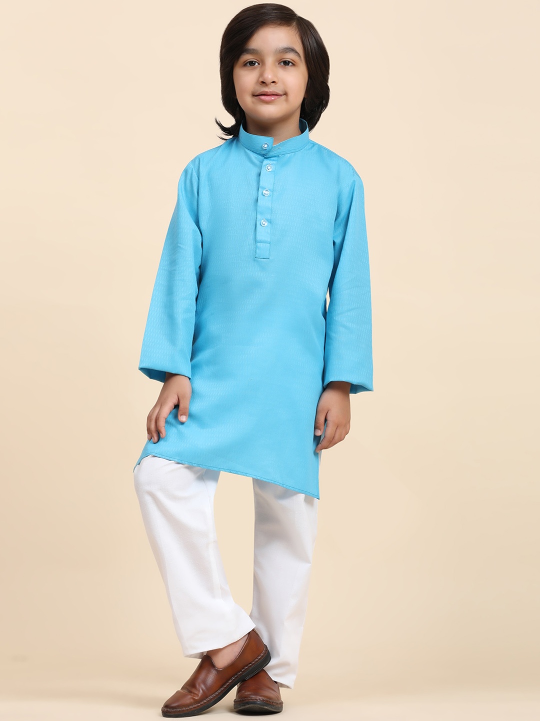 

Pro-Ethic STYLE DEVELOPER Boys Regular Cotton Kurta With Pyjamas, Blue