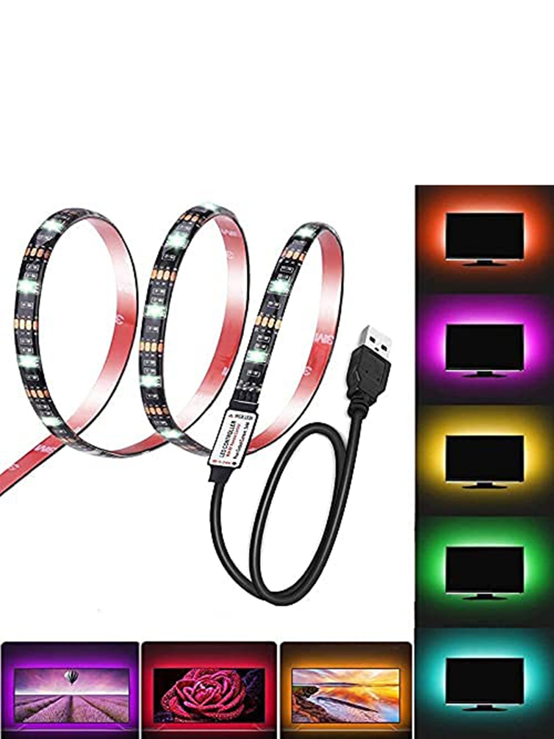 

Desidiya USB Strip String Lights, Multi