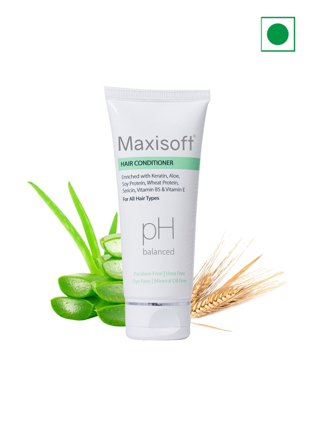 

Maxisoft pH Balanced Hair Conditioner with Keratin & Aloe - 100 ml, White
