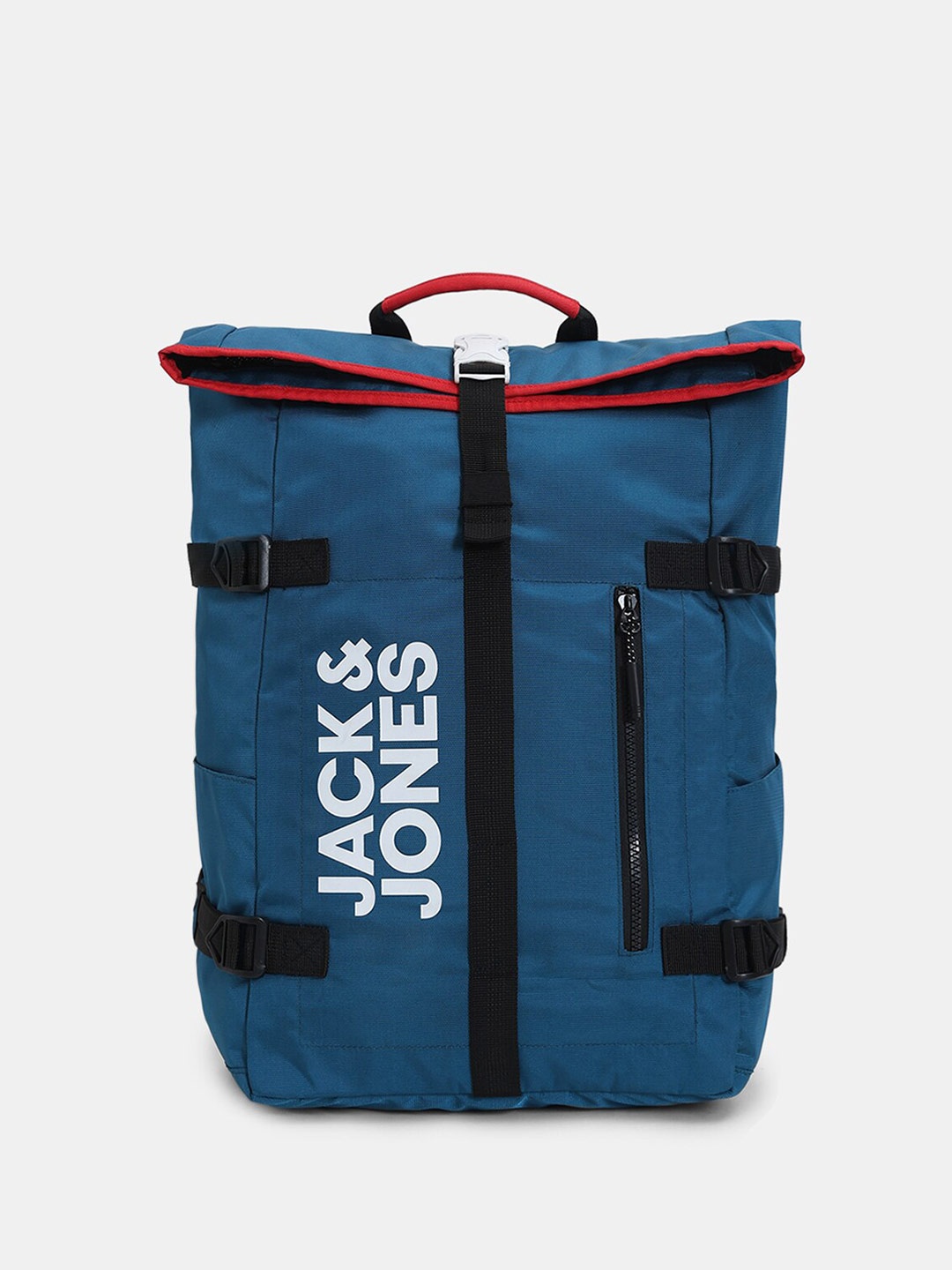 

Jack & Jones Men Typography Printed Backpack, Blue