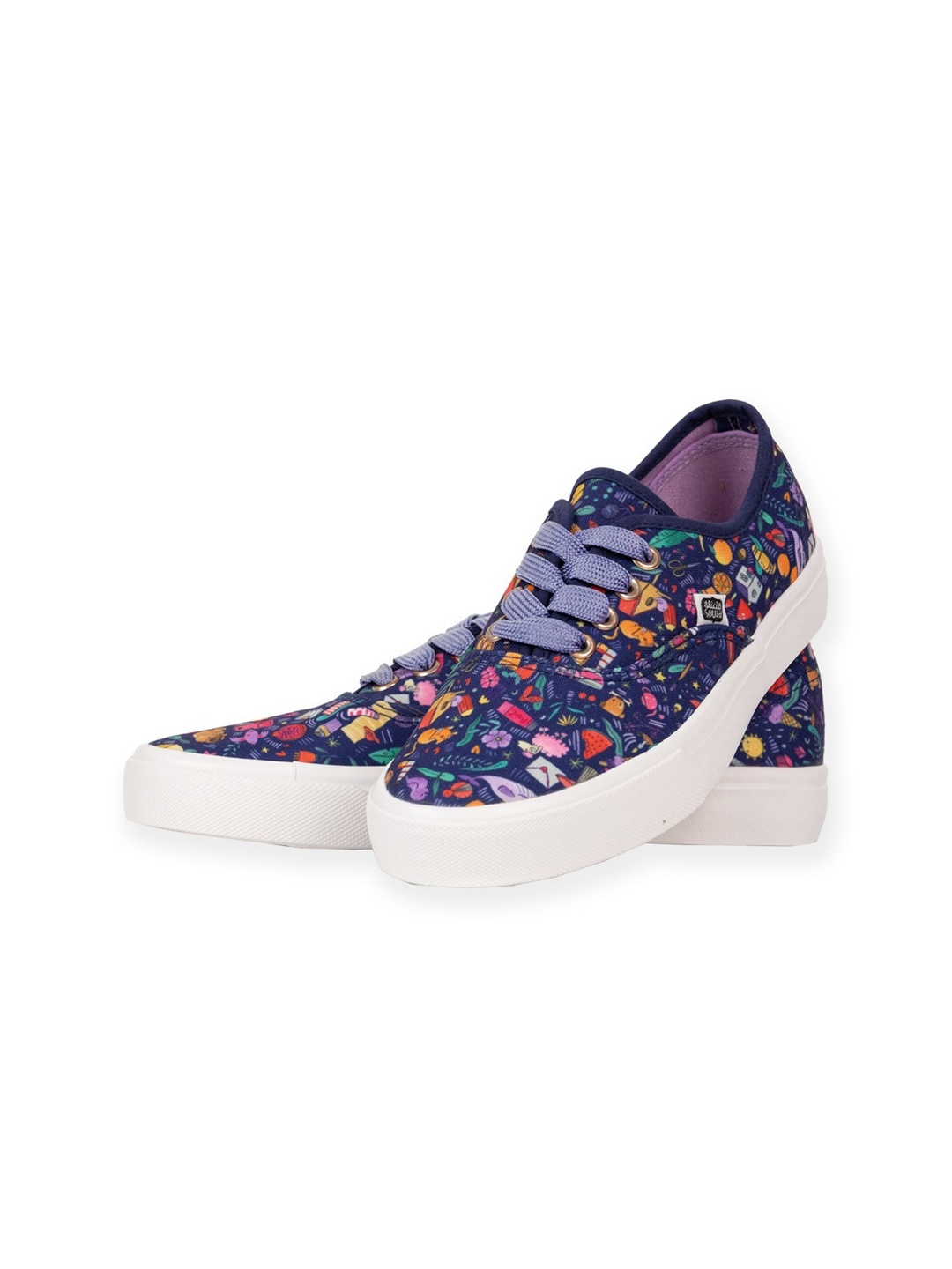 

Alicia Souza Women Printed Canvas Lightweight Sneakers, Navy blue