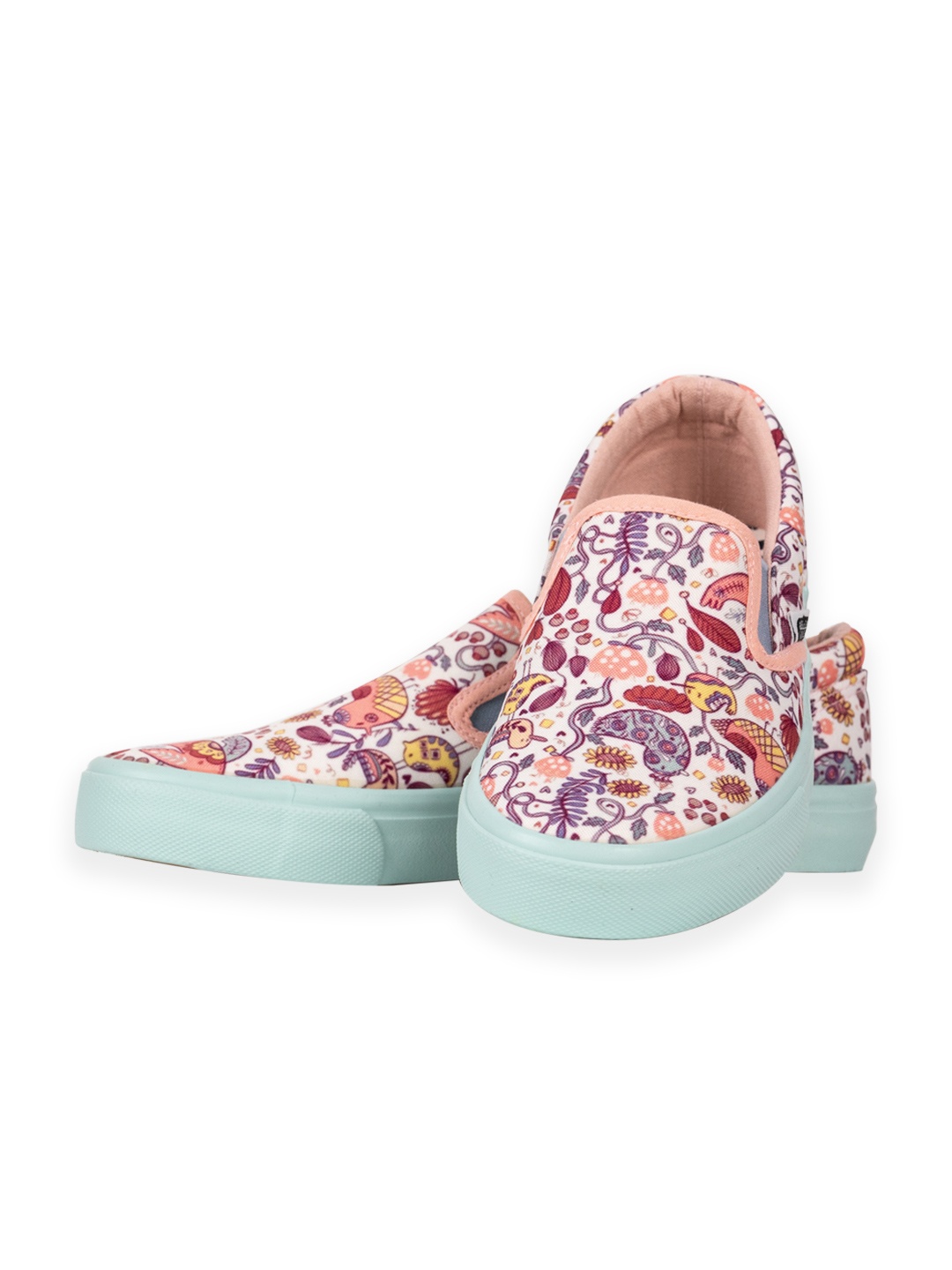 

Alicia Souza Women Printed Canvas Lightweight Sneakers, Peach