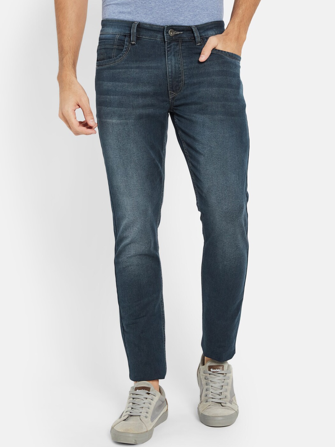 

Octave Men Light Fade Clean Look Stretchable Jeans, Navy blue