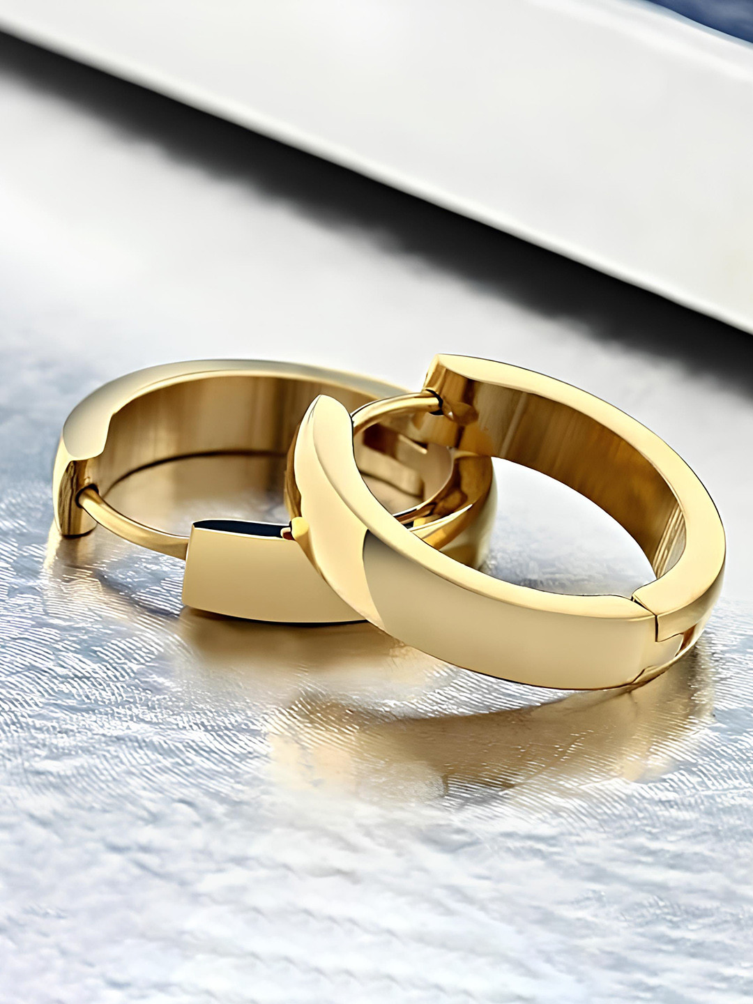 

KARISHMA KREATIONS Gold-Plated Contemporary Hoop Earrings
