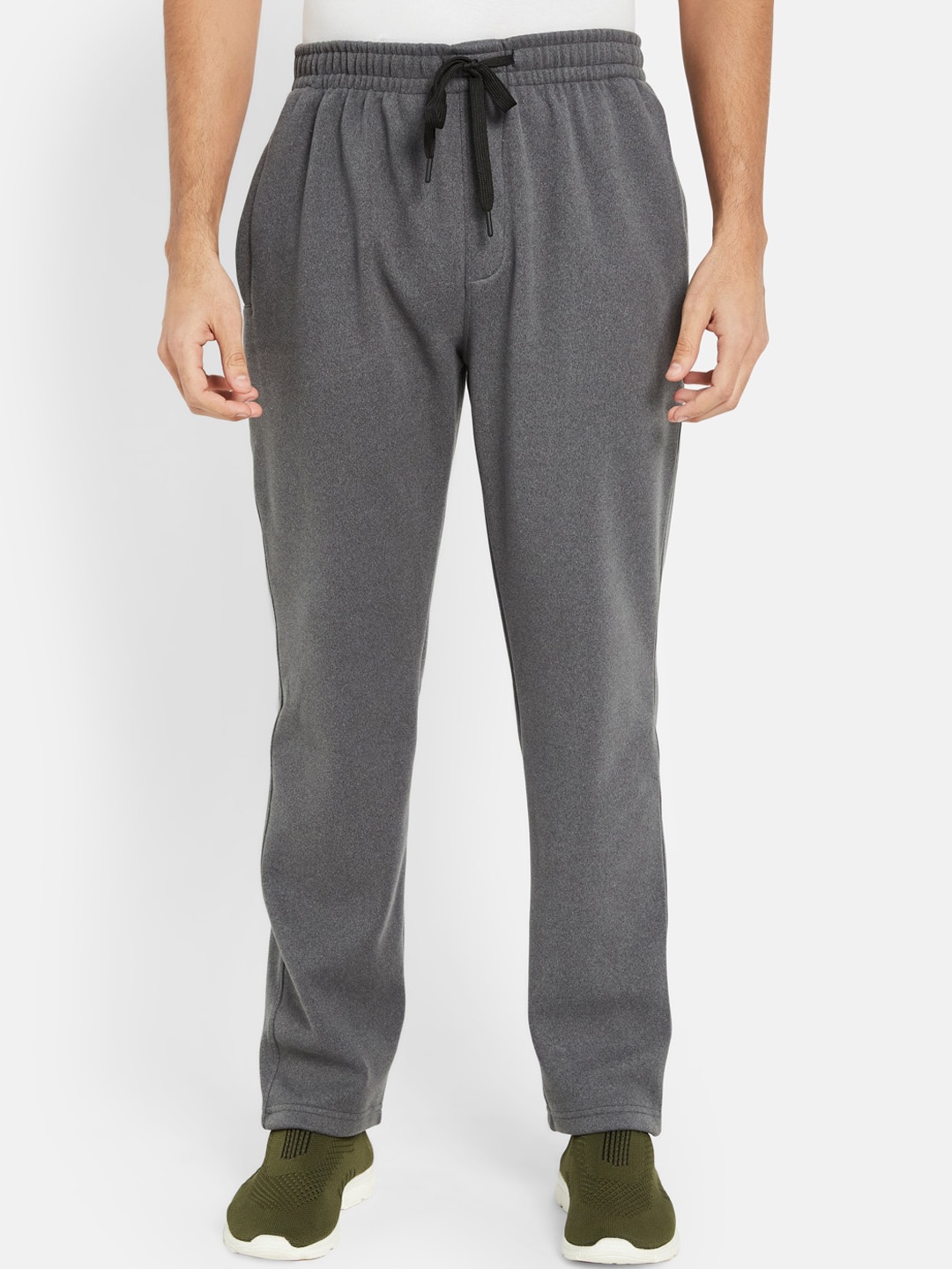 

Octave Men Mid-Rise Training or Gym Fleece Track Pant, Charcoal