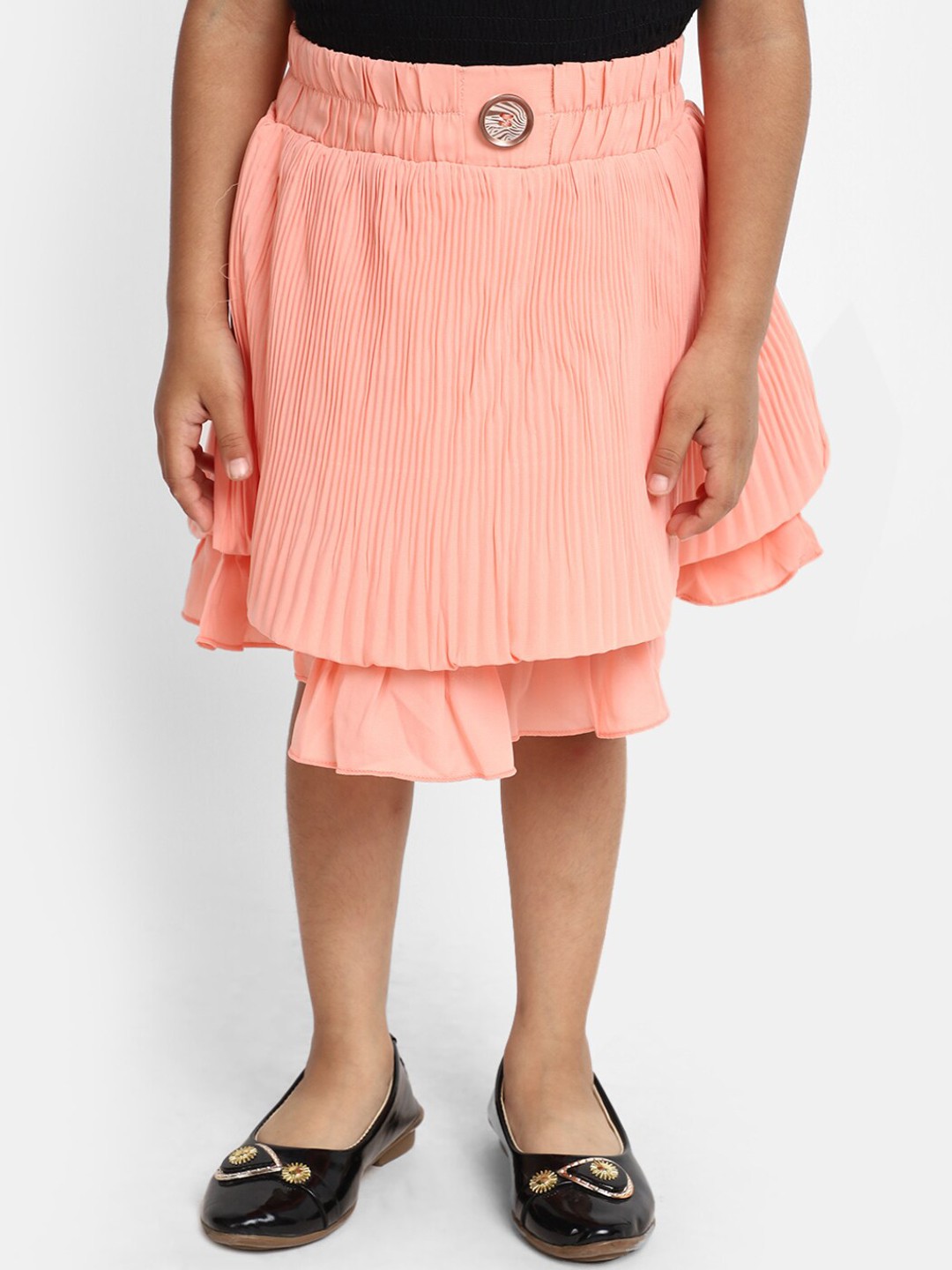 

V-Mart Girls Tiered A-Line skirt, Pink