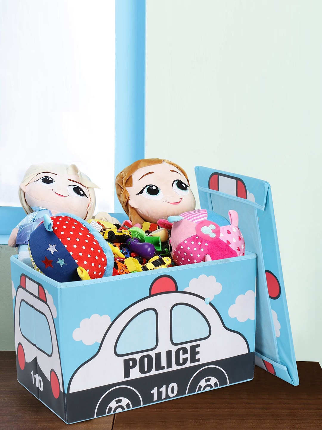 

POKORY Toy Storage Organiser With Lid, Navy blue