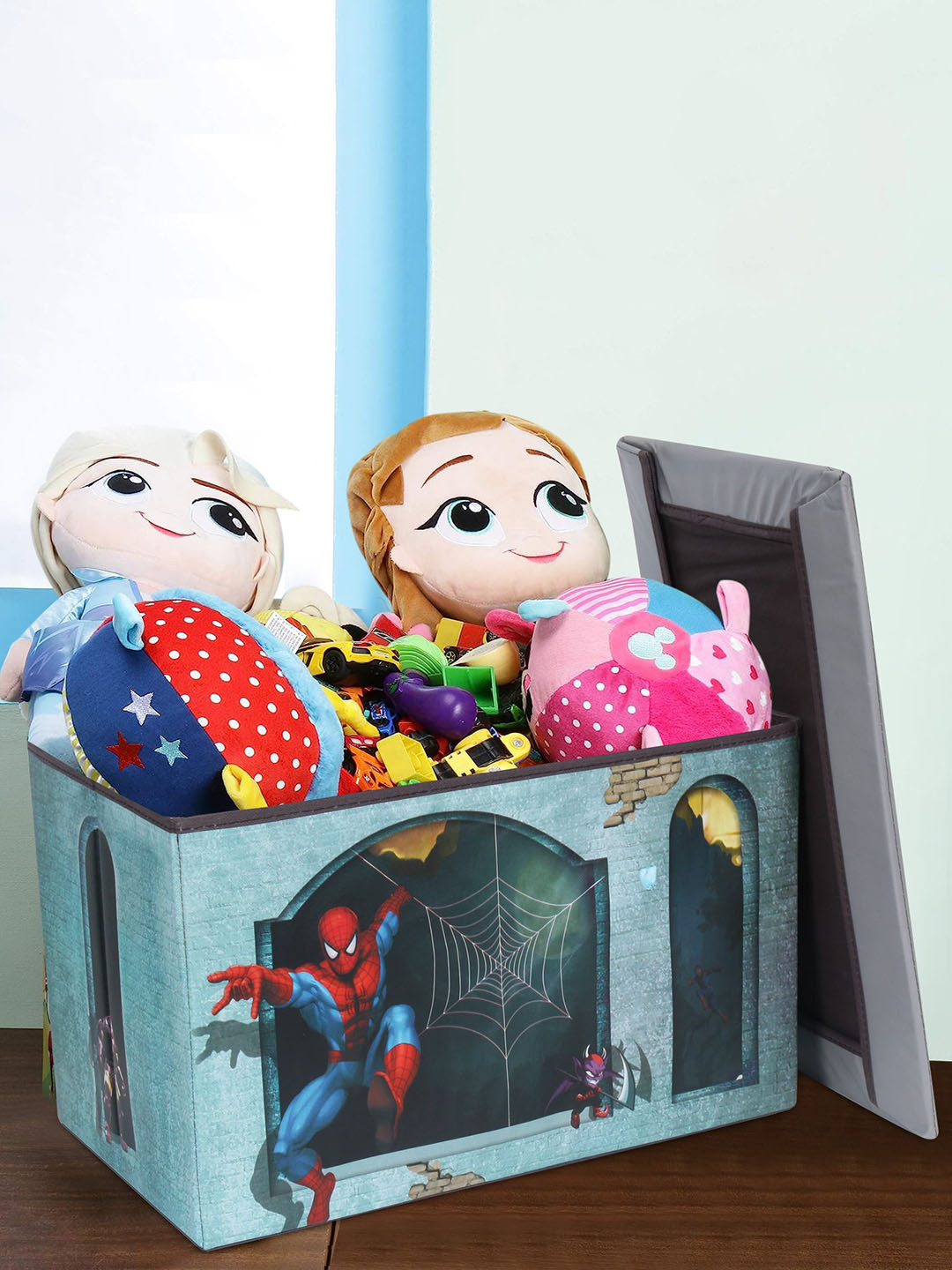 

POKORY Toy Storage Organiser With Lid, Green