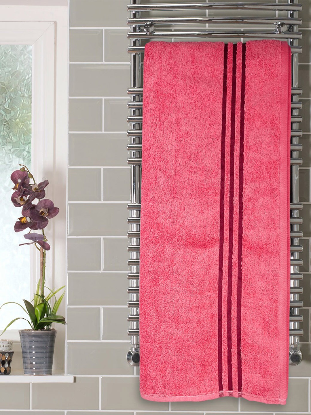 

NICKSUN Peach-Colored 2 Pieces 400 GSM Pure Cotton Bath Towels
