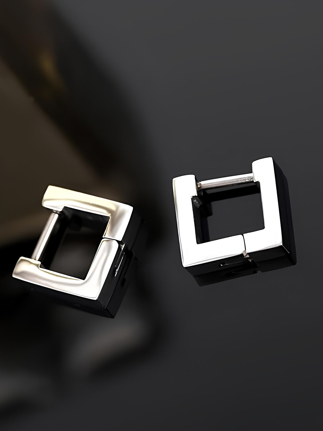 

KARISHMA KREATIONS Silver-Plated Contemporary Hoop Earrings