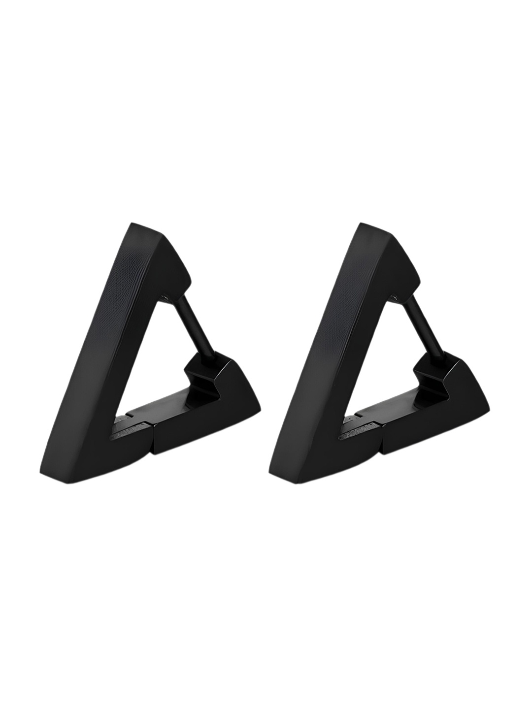 

KARISHMA KREATIONS Triangular Hoop Earrings, Black