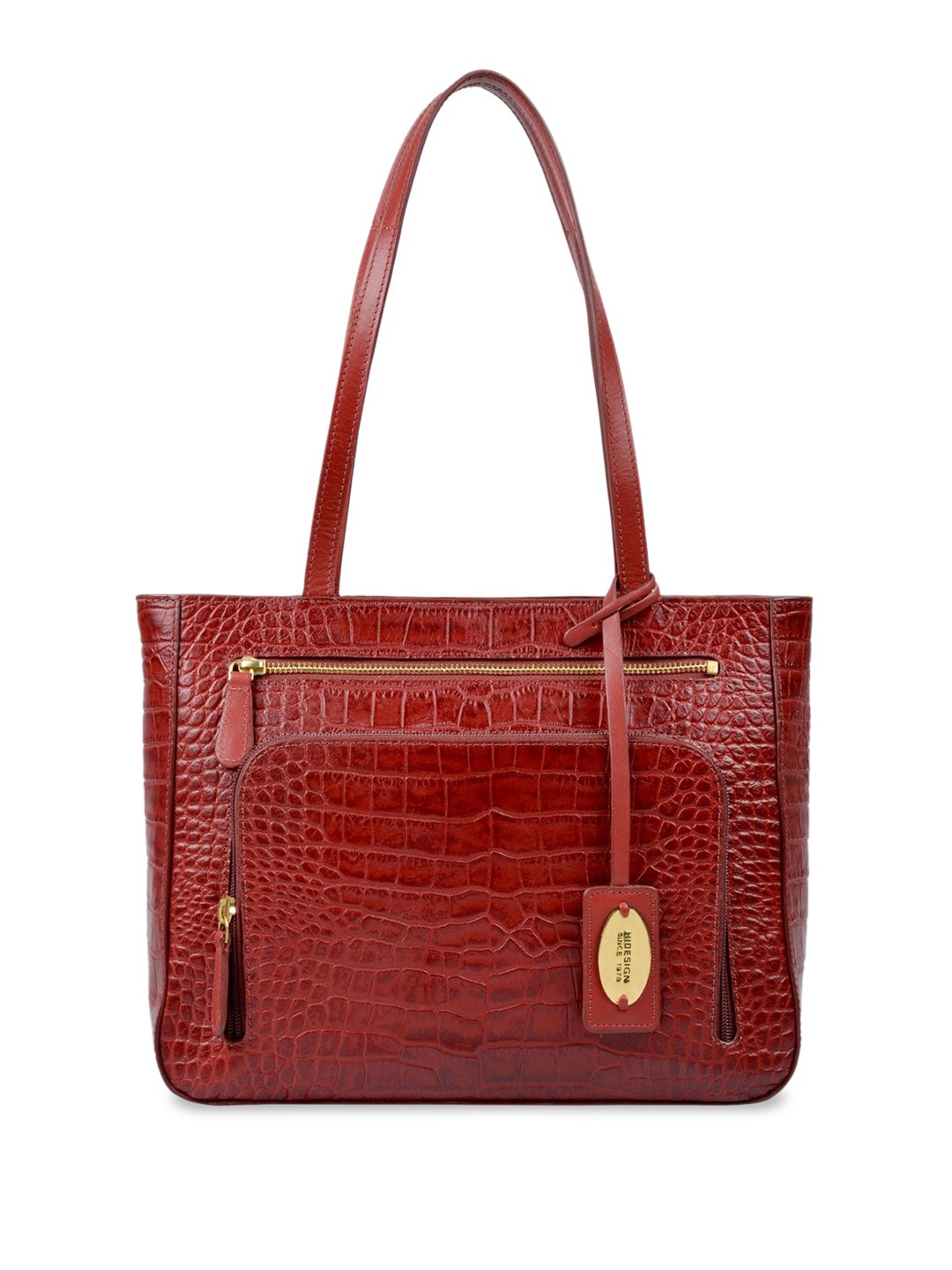 

Hidesign Textured Leather Structured Shoulder Bag, Red
