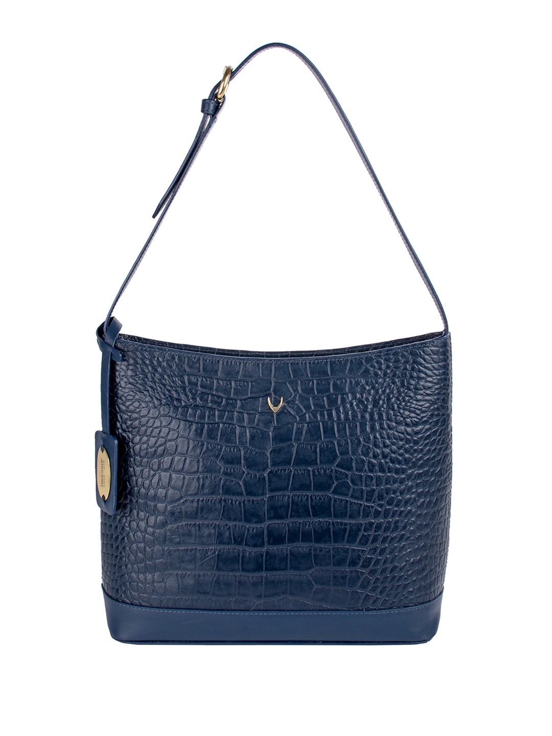 

Hidesign Animal Textured Leather Structured Shoulder Bag, Blue