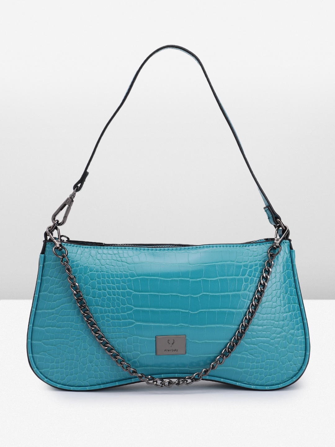 

Allen Solly Animal Textured Structured Shoulder Bag, Blue