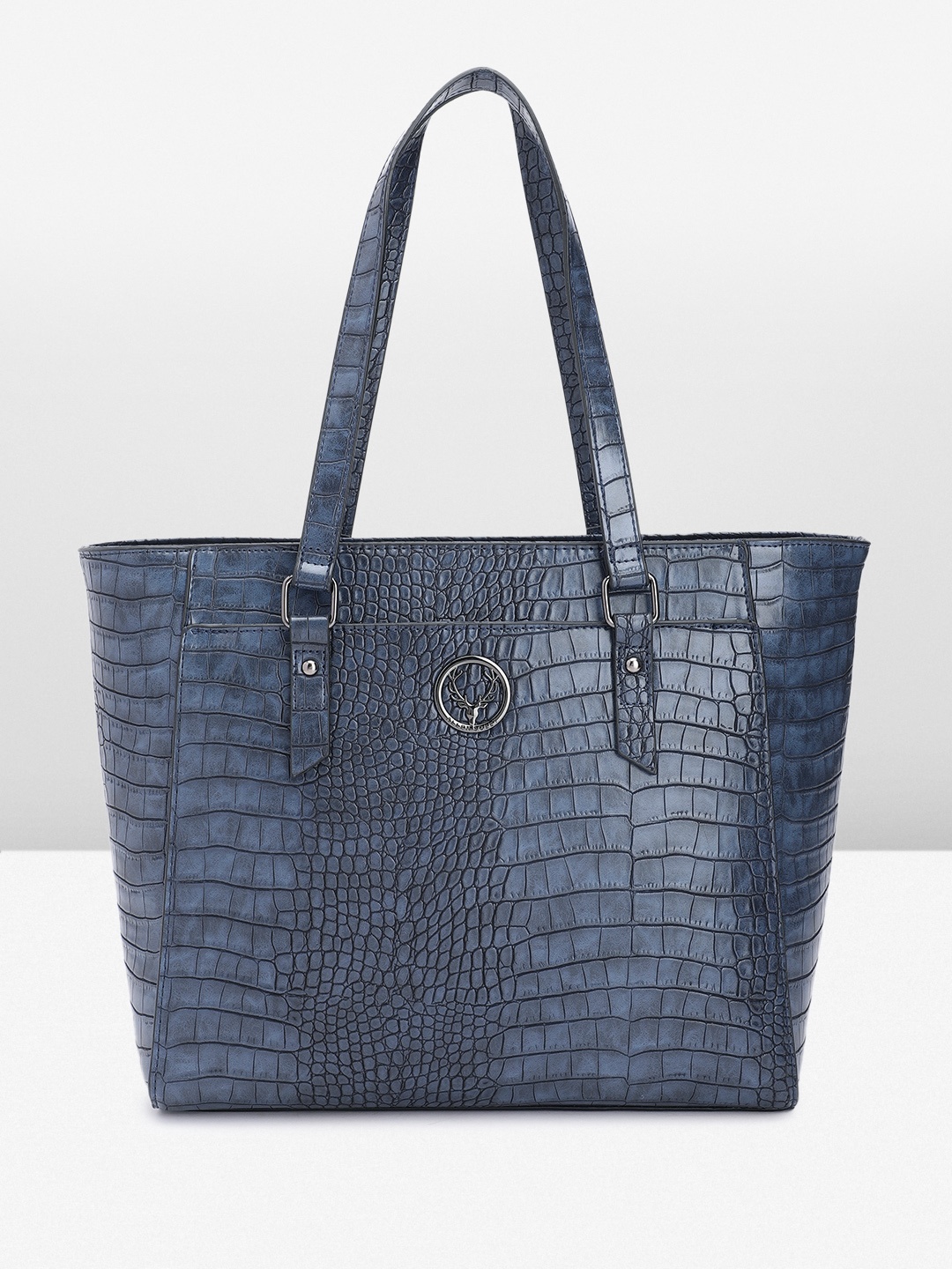 

Allen Solly Animal Textured Structured Shoulder Bag, Navy blue