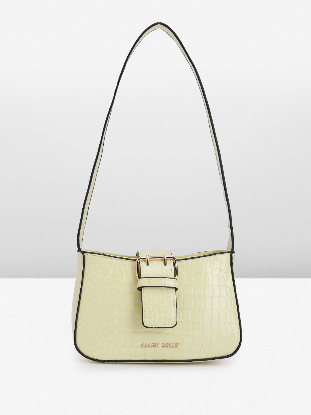 

Allen Solly Animal Textured Structured Mini Shoulder Bag, Yellow