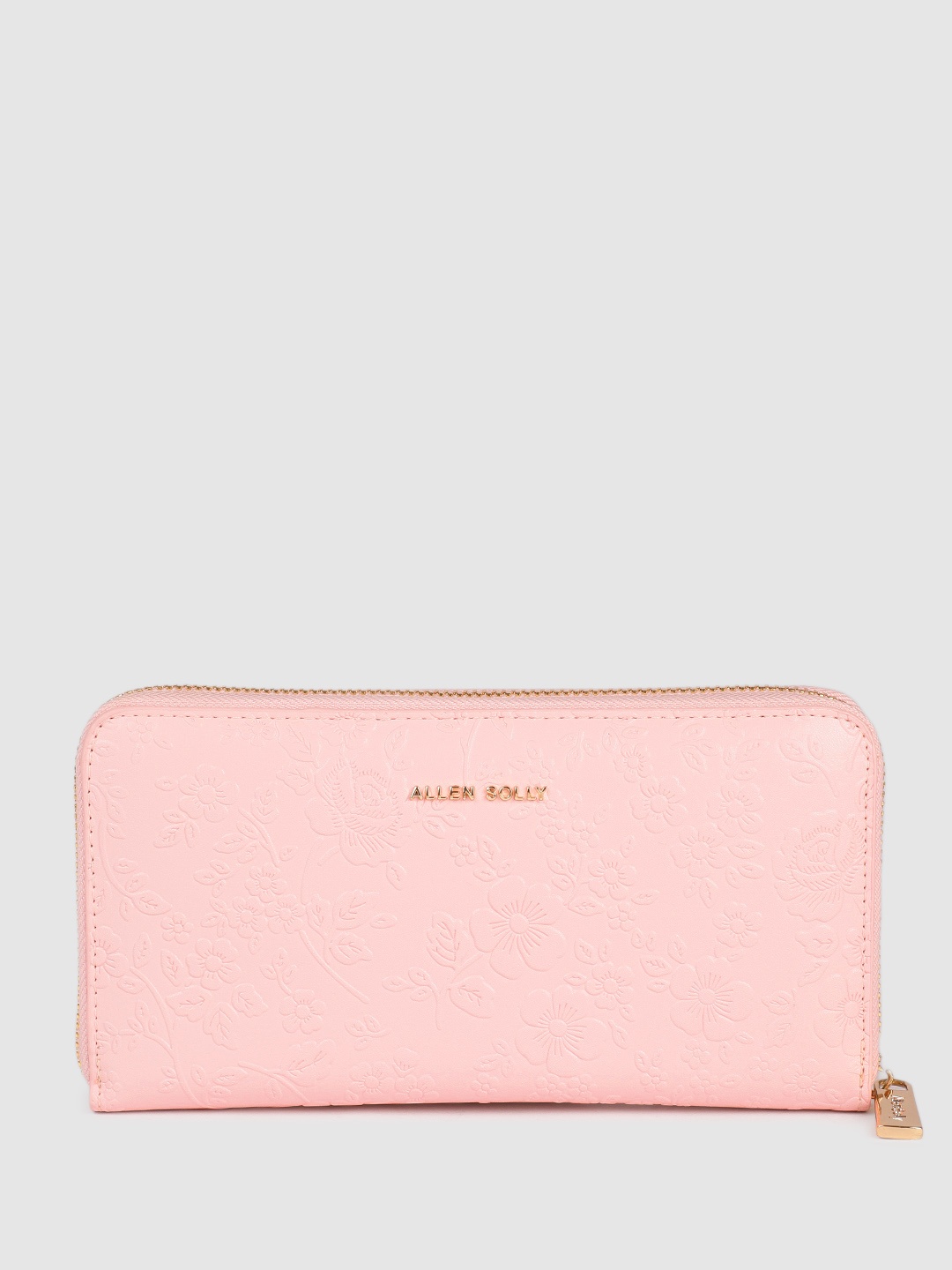

Allen Solly Women Floral Textured Zip Around Wallet, Pink