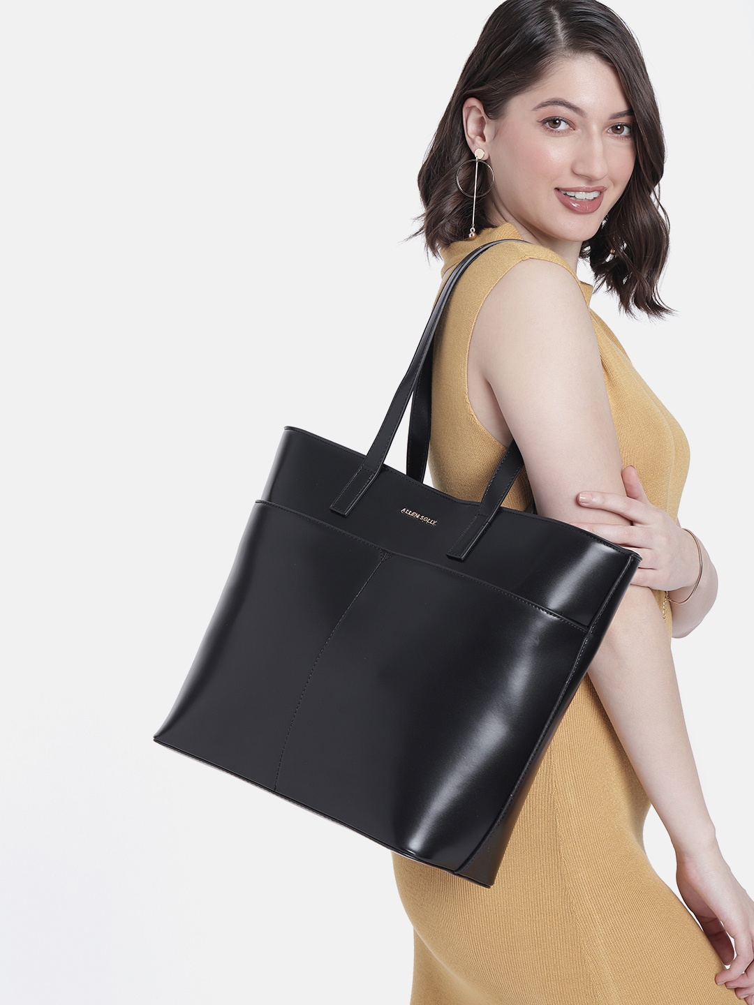 

Allen Solly Structured Shoulder Bag with Laptop Sleeve, Black