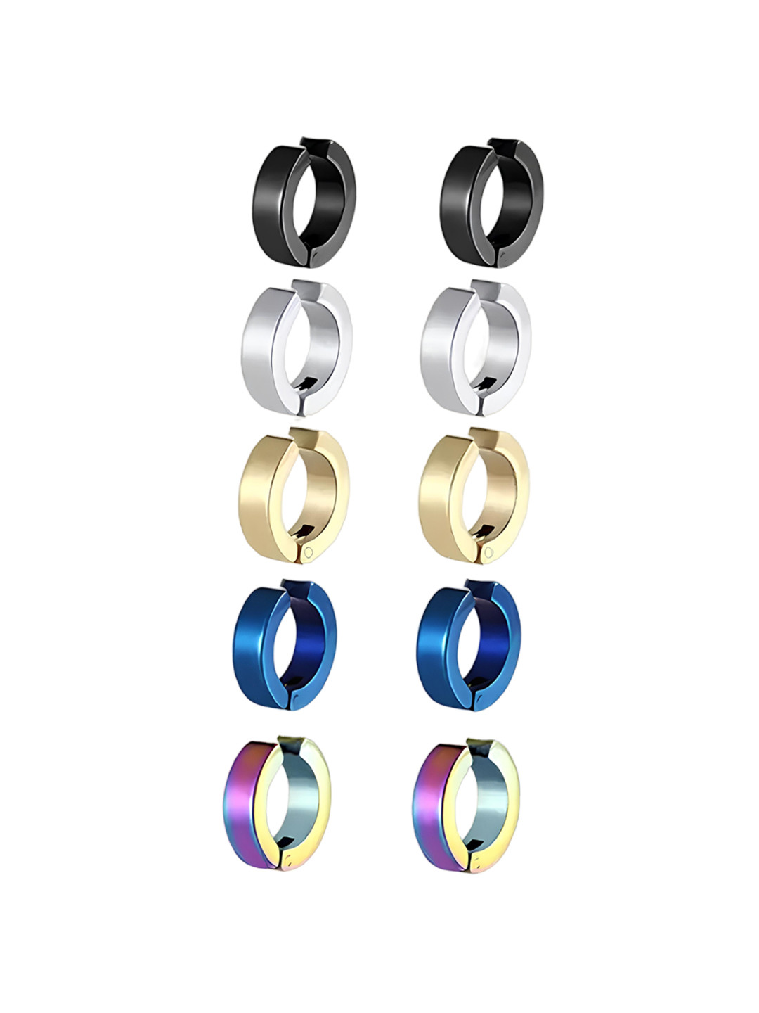 

KARISHMA KREATIONS Set of 5 Gold-Plated Contemporary Drop Earrings