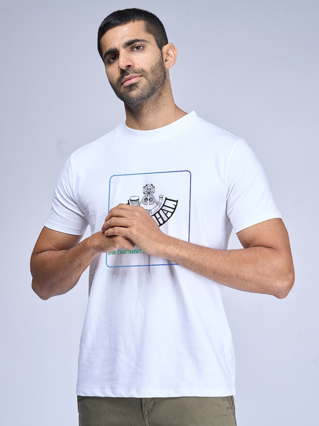 

Aero Armour Unisex Typography Printed Pure Cotton T-shirt, White