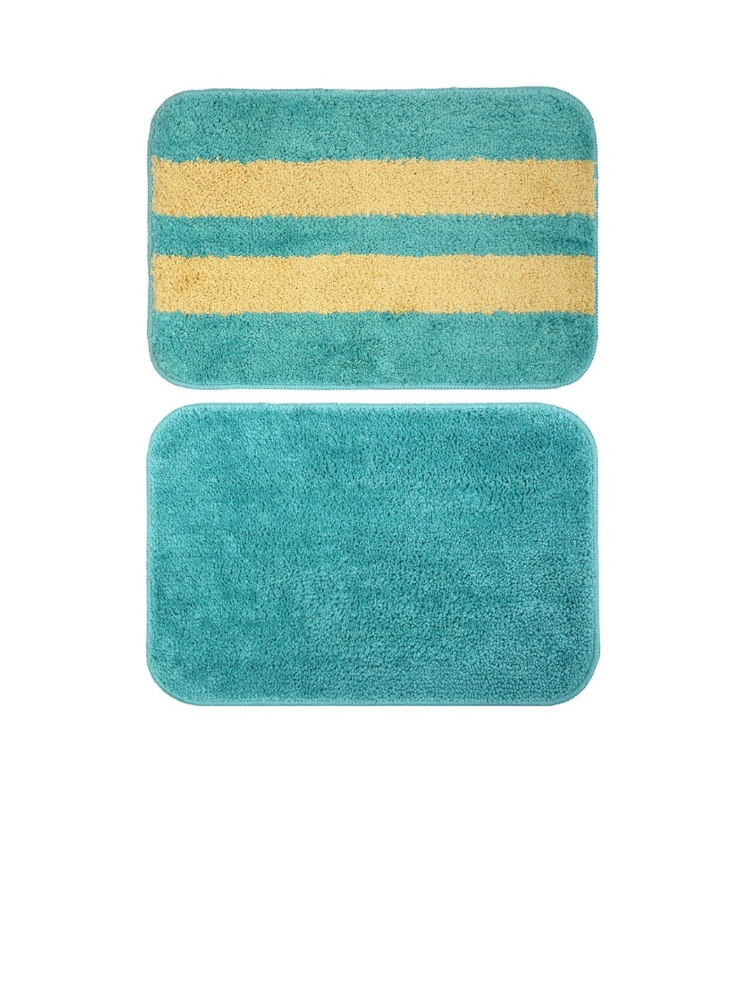 

HOMETALES Blue 2 Pieces Self-Design Anti-Skid Doormats