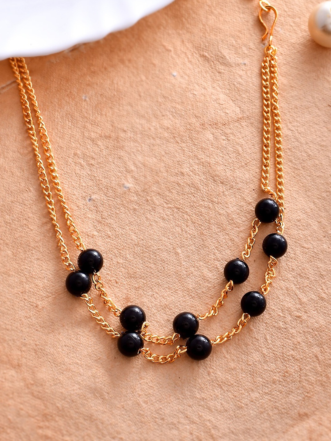 

Shoshaa Gold-Plated Layered Beaded Necklace