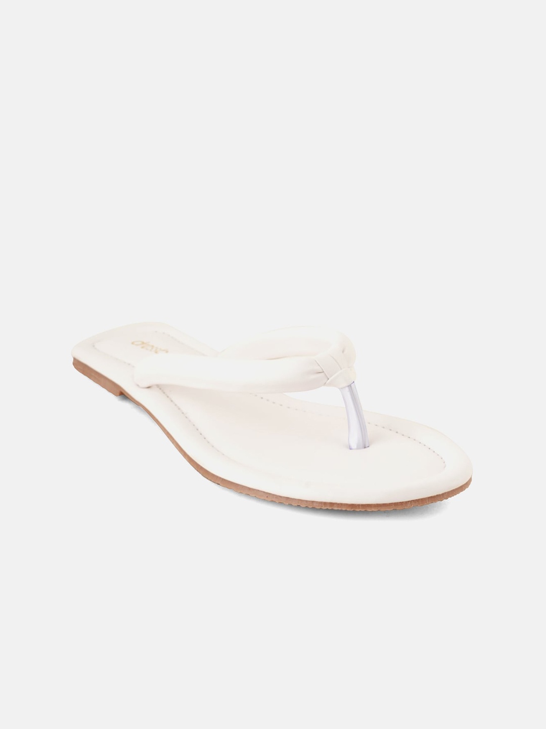 

DressBerry White Knotted Open Toe Flats
