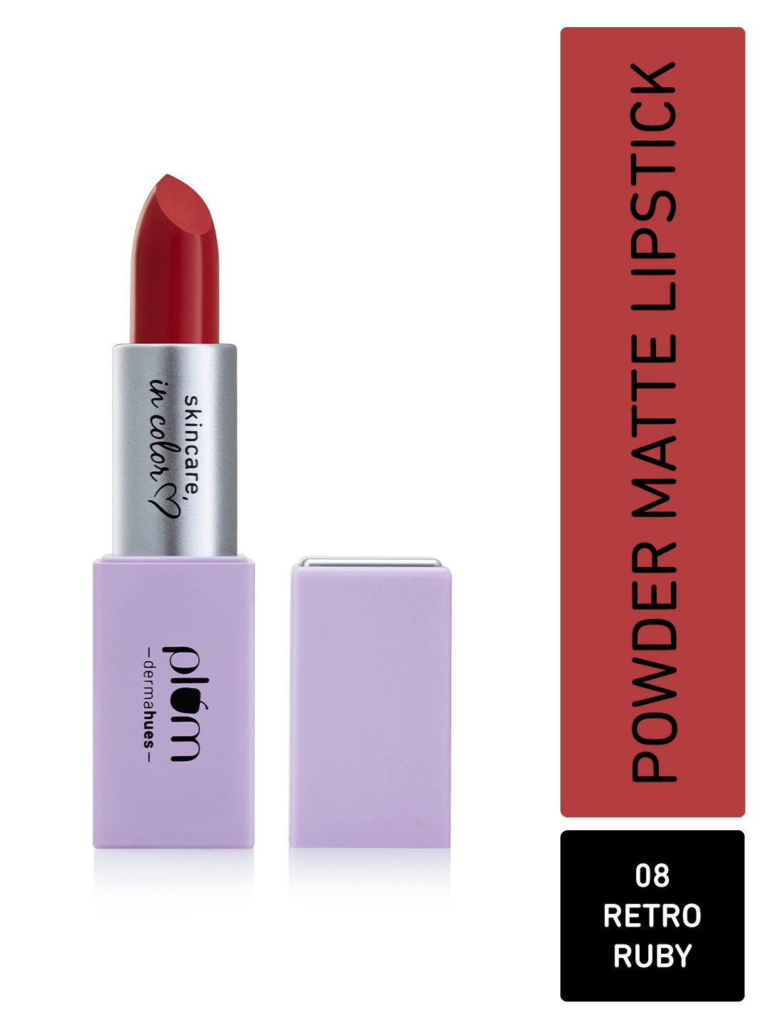 

Plum Velvet Haze Power Matte Bullet Lipstick With SPF 30 - 4.2g - Retro Ruby 08, Red