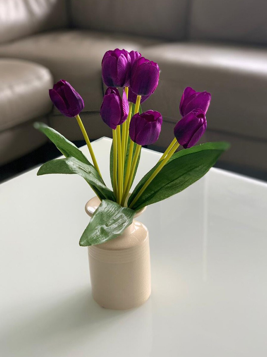 

Fourwalls Purple Tulip Artificial Flower Bunch