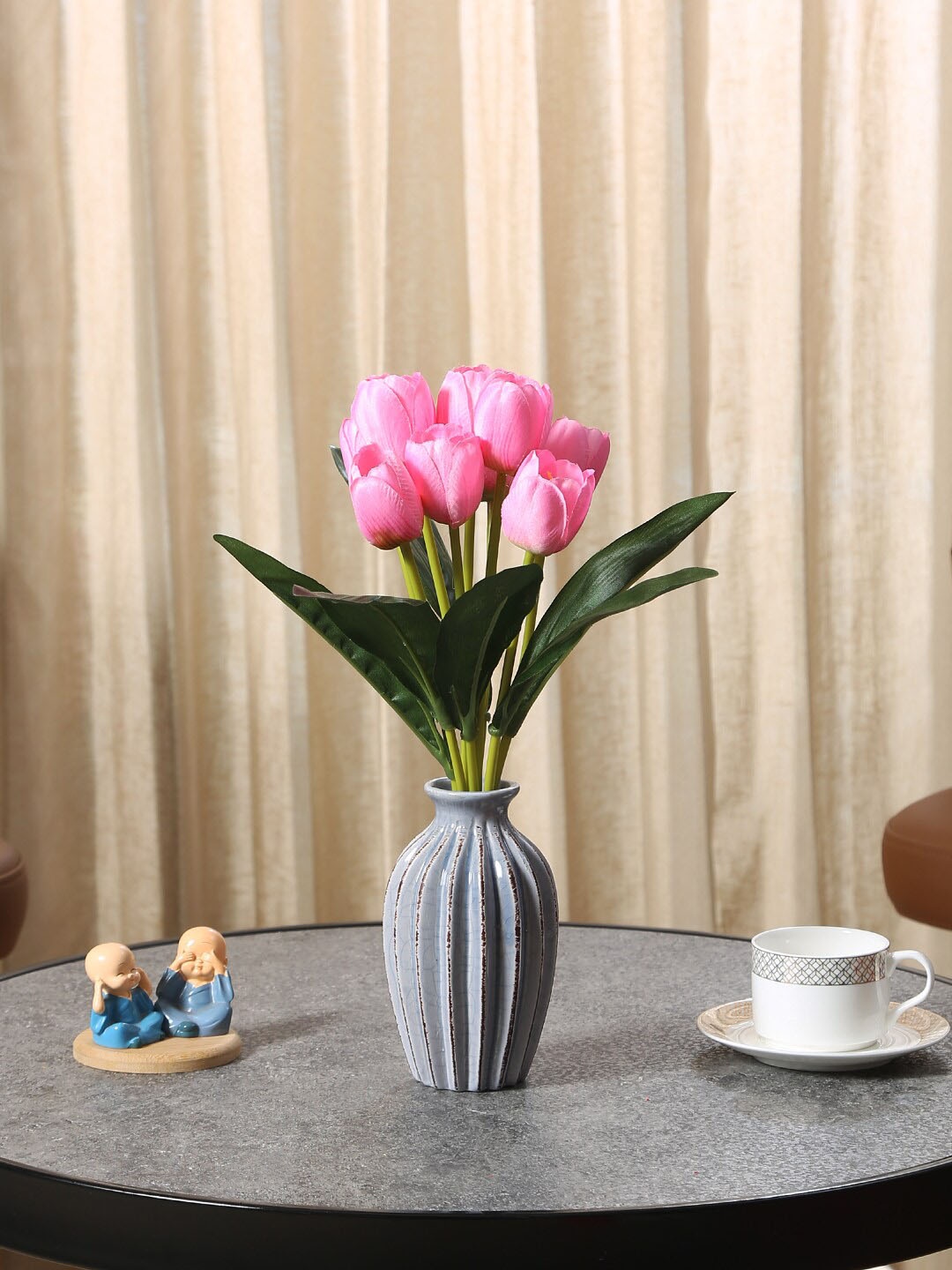 

Fourwalls Pink Tulip Artificial Flowers Bunch