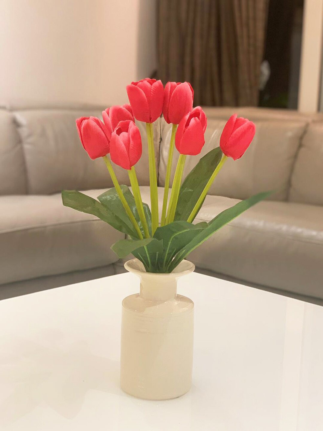 

Fourwalls Pink Tulip Artificial Flower