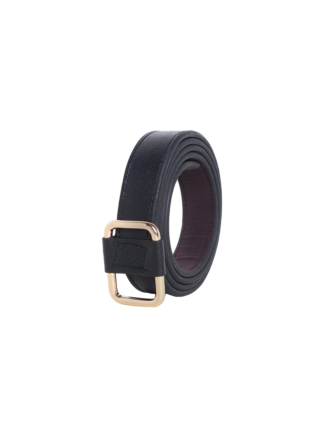 

Zacharias Women Leather Slim Belt, Black